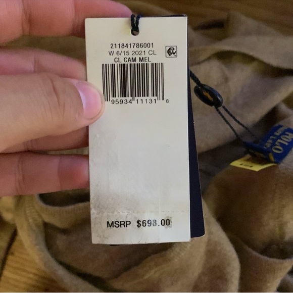 Polo Ralph Lauren Cashmere Cap-Sleeve Dress scoop neck size large - Picture 14 of 16